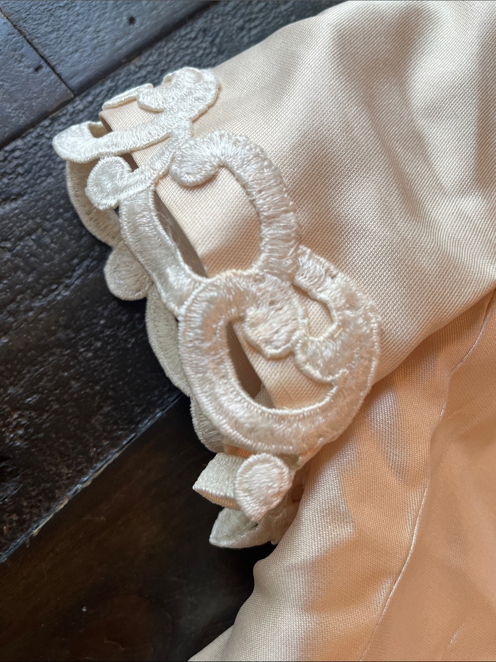 CHANEL Cream Silk Short Sleeve Top with Embroidered Loop Trim - Picture 10 of 16